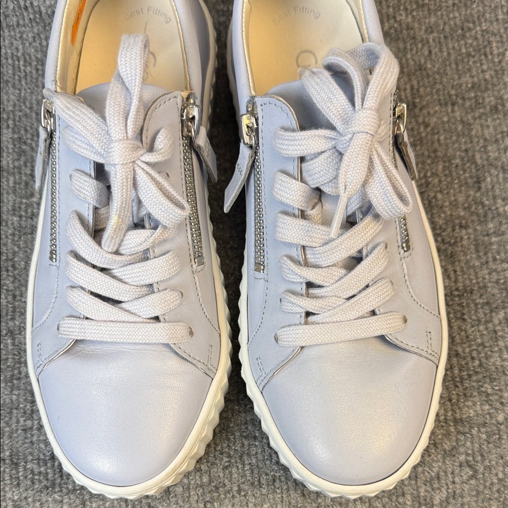 Gabor Dolly Leather Light Blue Sneakers Women's Size 5 - Picture 8 of 13